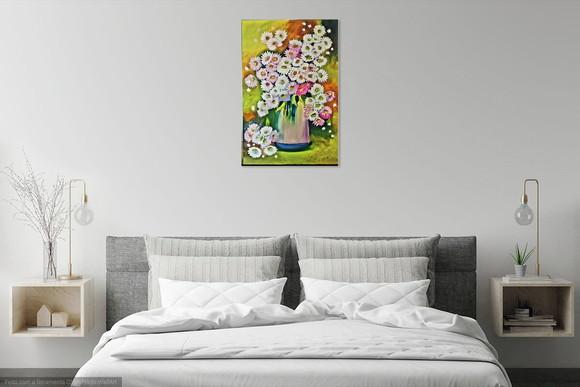 Quadros Decorativos Floral Margaridas Presente de Natal