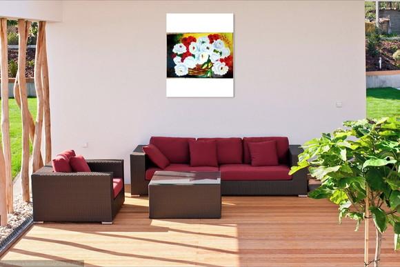 Quadros Decorativos Floral Rosas Brancas Presente de Natal