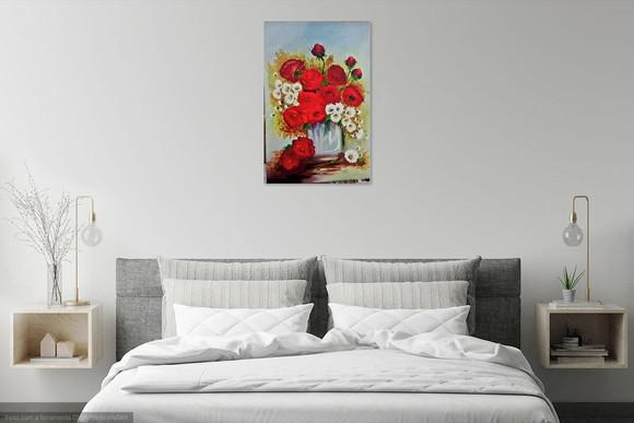 Quadros Decorativos Floral Rosas Vermelhas Presente de Natal
