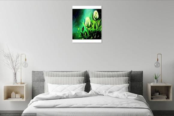 Quadros Decorativos Floral Tulipas Brancas Presente de Natal