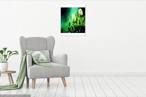 Quadros Decorativos Floral Tulipas Brancas Presente de Natal