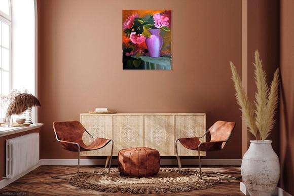 Quadros Decorativos Floral Vaso de Flores Presente de Natal