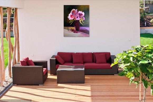 Quadros Decorativos Floral Vaso Vermelho Presente de Natal
