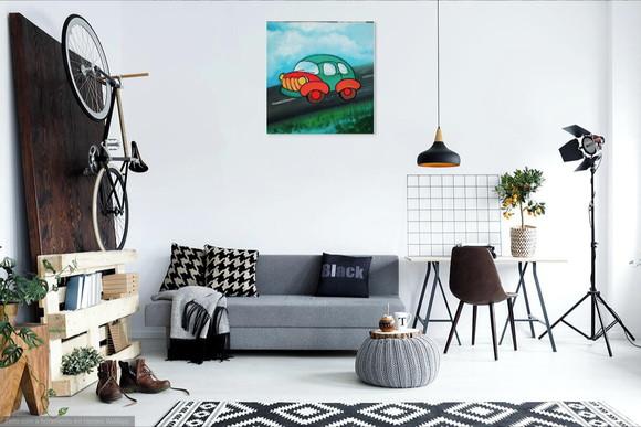 Quadros Decorativos Fusca Quarto Bebê Mãe Presente de Natal