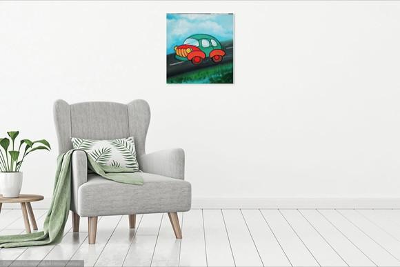 Quadros Decorativos Fusca Quarto Bebê Mãe Presente de Natal