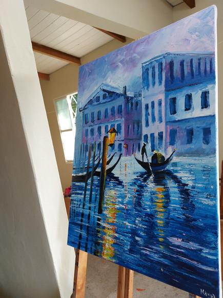Quadros Decorativos Gôndolas Veneza Itália Presente de Natal