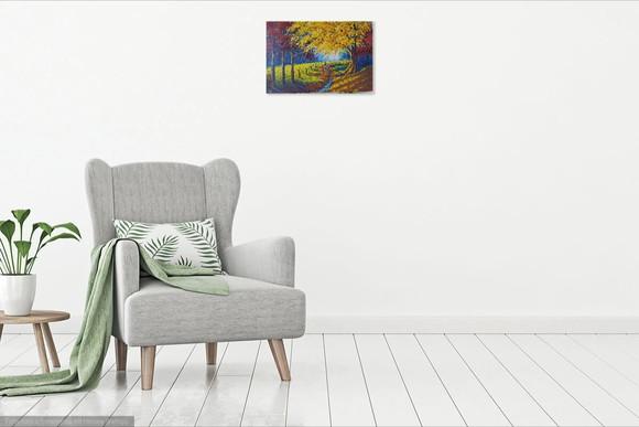 Quadros Decorativos Grandes para Sala Pintura Tela Paisagem