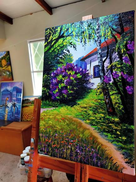 Quadros Decorativos Paisagem Azaléias Presente de Natal