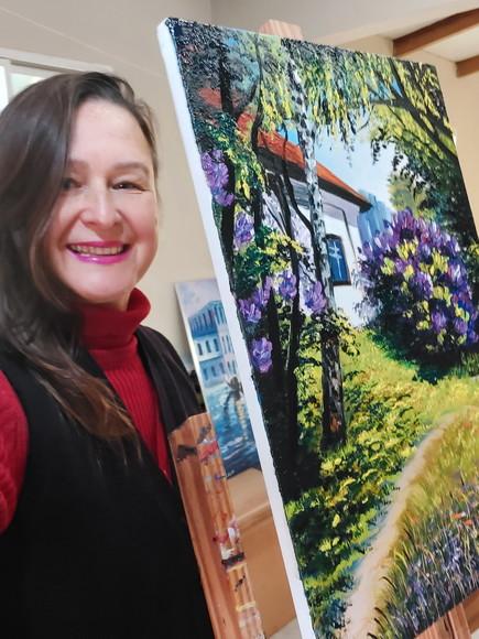 Quadros Decorativos Paisagem Azaléias Presente de Natal