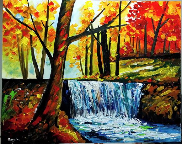Quadros Decorativos Paisagem Cachoeira Presente de Natal