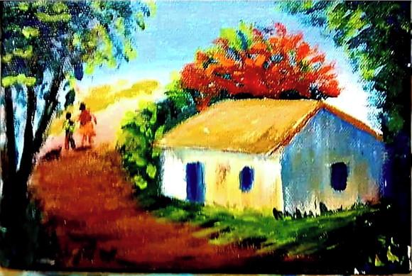 Quadros Decorativos Paisagem Caminho Presente de Natal