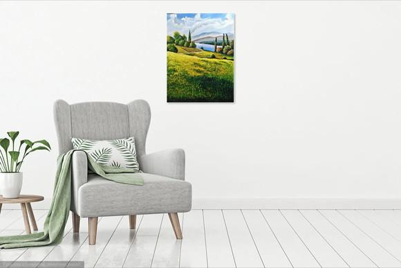 Quadros Decorativos Paisagem Campo Gramado Presente de Natal
