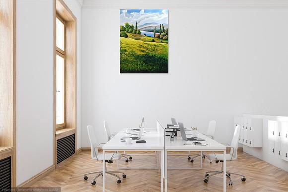 Quadros Decorativos Paisagem Campo Gramado Presente de Natal