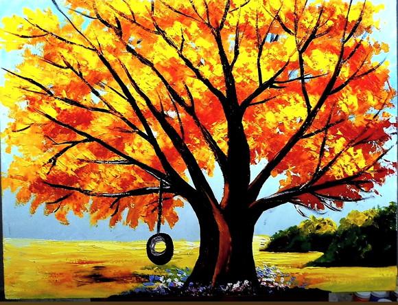 Quadros Decorativos Paisagem Ipê Amarelo Presente de Natal