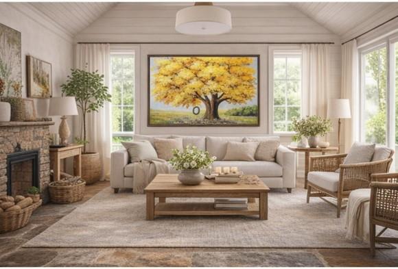 Quadros Decorativos Paisagem Ipê Amarelo Presente de Natal