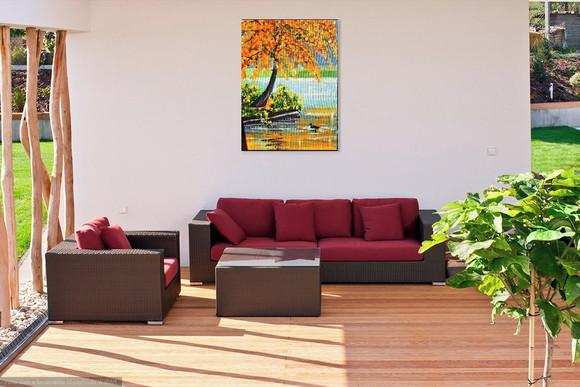 Quadros Decorativos Paisagem Pato no Lago Presente de Natal