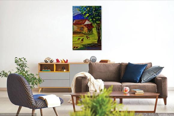 Quadros Decorativos Paisagem Rural Sítio Presente de Natal