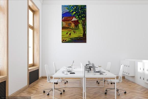 Quadros Decorativos Paisagem Rural Sítio Presente de Natal