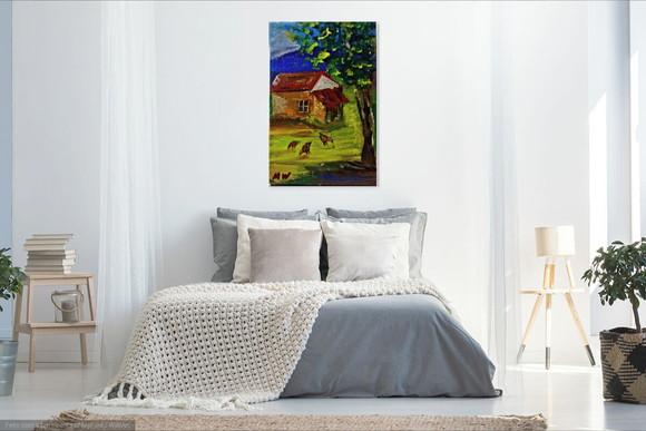 Quadros Decorativos Paisagem Rural Sítio Presente de Natal
