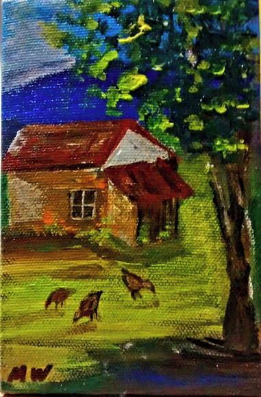 Quadros Decorativos Paisagem Rural Sítio Presente de Natal