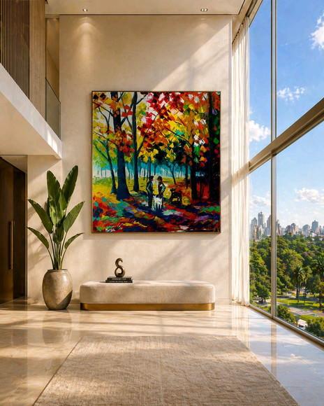 Quadros Decorativos Paisagem Urbana Dog Presente de Natal