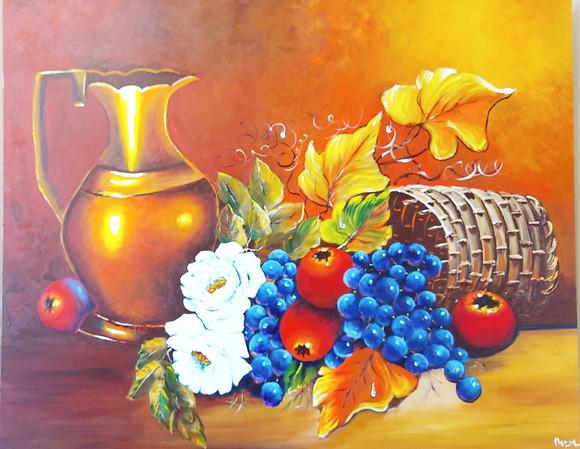 Quadros Decorativos para Sala de Jantar Pintura Tela Frutas