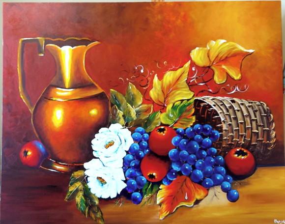 Quadros Decorativos para Sala de Jantar Pintura Tela Frutas