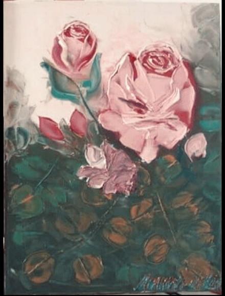 Quadros Decorativos para Sala e Quarto Pintura em Tela Rosas