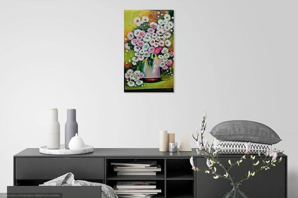 Quadros Decorativos para Sala Pintura em Tela Margaridas