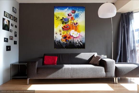 Quadros Decorativos para Sala Pintura Tela Aquarelado