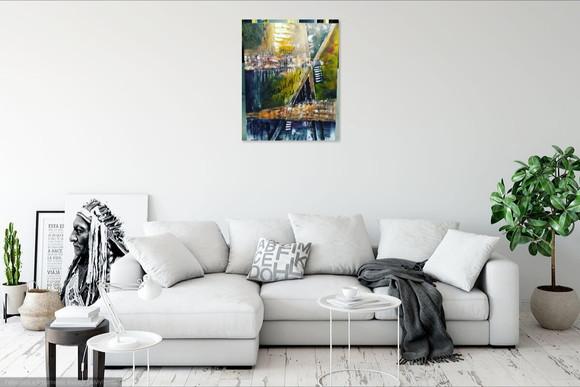 Quadros Decorativos Pintura em Tela Abstrato Moderno