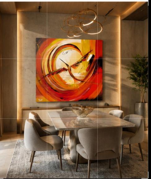 Quadros Decorativos Pintura em Tela Abstrato Pássaro Livre