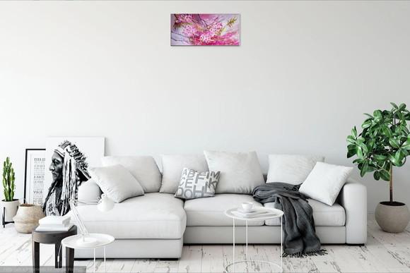 Quadros Decorativos Pintura em Tela Floral Abstrato Rose