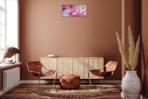Quadros Decorativos Pintura em Tela Floral Abstrato Rose