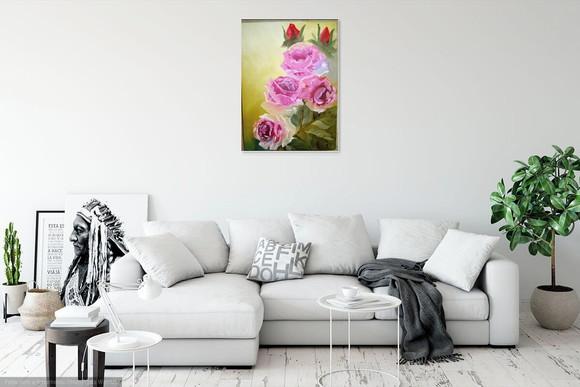 Quadros Decorativos Rosas Transparentes Presente de Natal