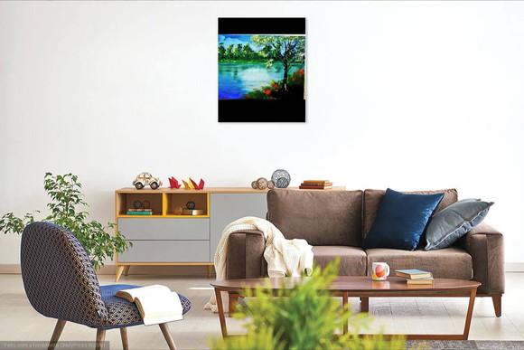 Quadros Decorativos Sala Paisagem Açude Presente de Natal