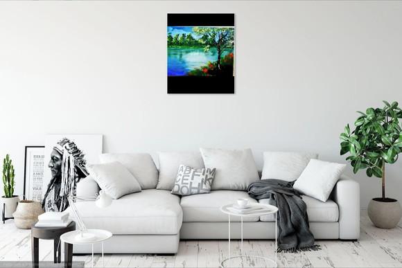Quadros Decorativos Sala Paisagem Açude Presente de Natal