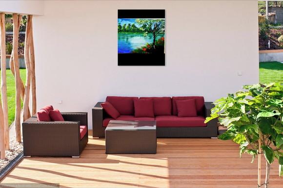 Quadros Decorativos Sala Paisagem Açude Presente de Natal