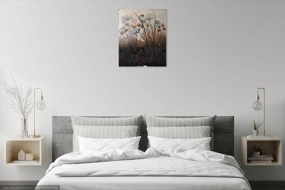Quadros Floral Abstrato Pintura Orgânica Presente de Natal