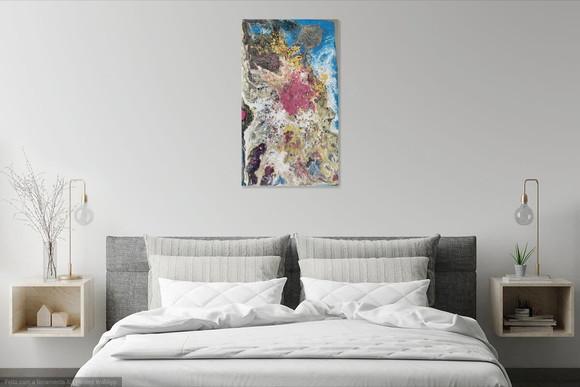 Quadros Fluído Pouring Solo da Lua Presente de Natal