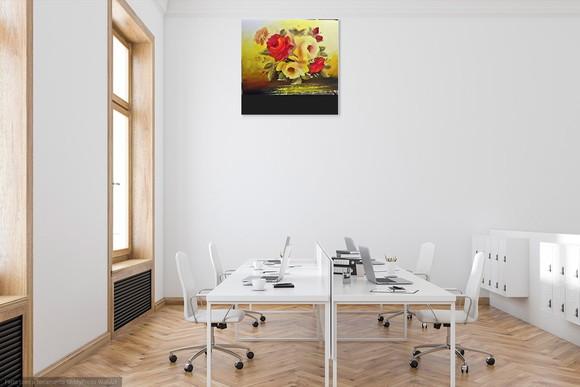 Quadros Grandes para Quarto e Sala Pintura Tela Floral Rosas