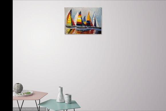 Quadros Grandes para Quarto e Sala Regata no Mar