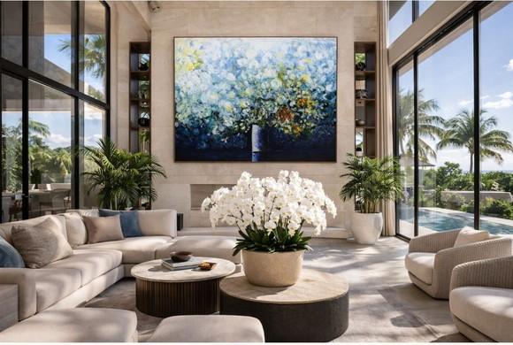 Quadros Grandes para Sala Abstrato Bolhas Presente de Natal