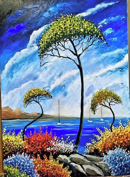 Quadros Grandes para Sala e Quarto Paisagem Mar Black Friday
