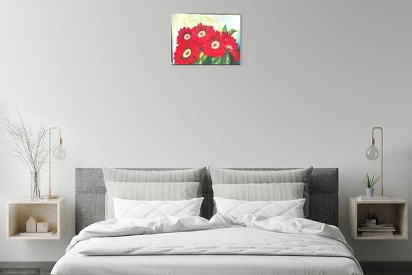 Quadros Grandes para Sala Gérberas Black Friday