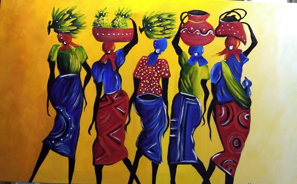 Quadros Grandes para Sala Mulheres Africanas Black Friday