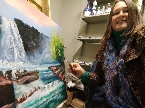 Quadros Grandes para Sala Pintura Cachoeira Black Friday