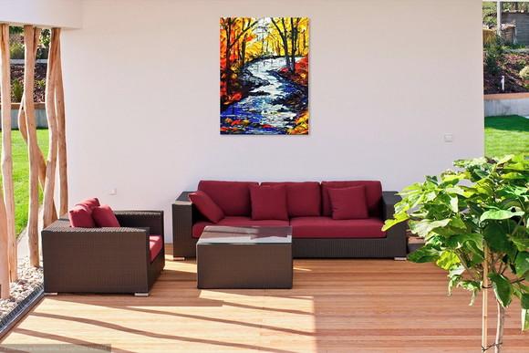 Quadros Grandes para Sala Pintura em Tela Paisagem Rio