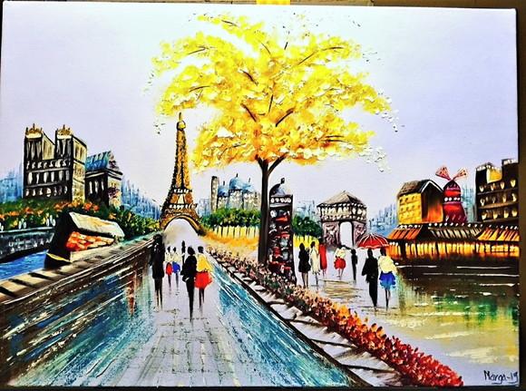 Quadros Grandes para Sala Pintura em Tela París Molin Rouge