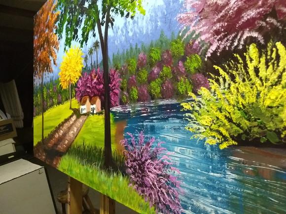Quadros Grandes para Sala Pintura Tela Caminho Black Friday
